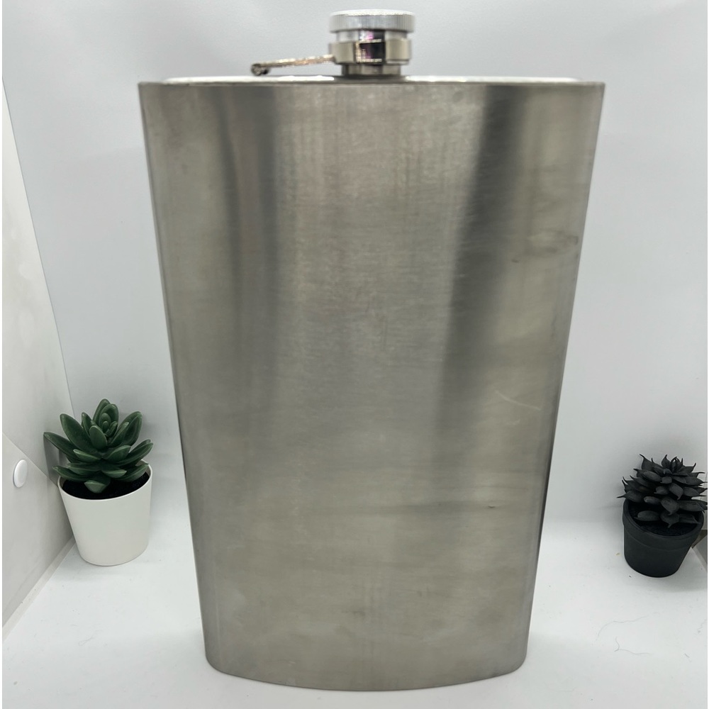 Stainless Steel Flask Gigantic Holds 64 oz